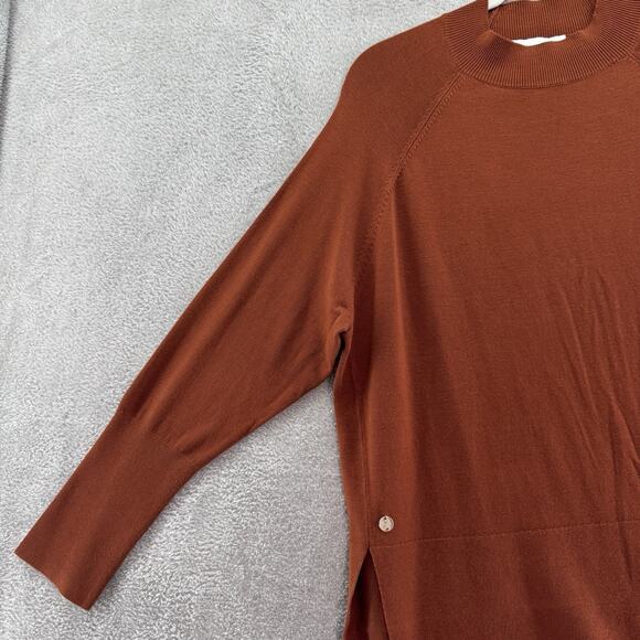 Joseph Ribkoff Sweater Womens XL Cinnamon Rib Knit Tunic Mock Neck Long Sleeve - Picture 5 of 11